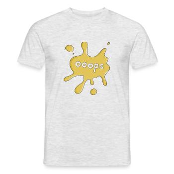 Stain ooops - Men's T-Shirt - heather grey - Front - AI Model Male 178 dark (178cm)