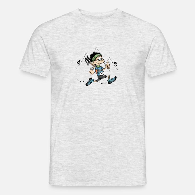 Trailrunning ist ein Super-Ultra-Trailrunner - Männer T-Shirt - Grau meliert