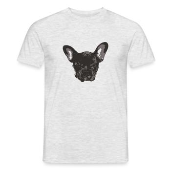 bouledogue français - T-shirt homme - gris chiné - Devant - AI Model Male 178 dark (178cm)