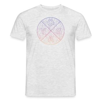 Yoga - Männer T-Shirt - Grau meliert - Vorne - AI Model Male 178 dark (178cm)