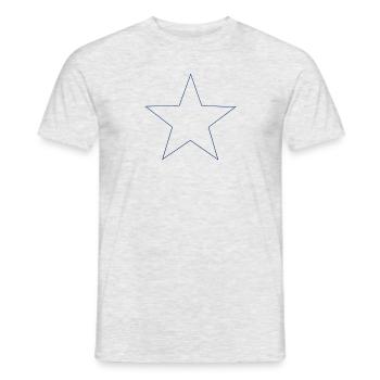 blauer Stern blue star - Männer T-Shirt - Grau meliert - Vorne - AI Model Male 178 dark (178cm)