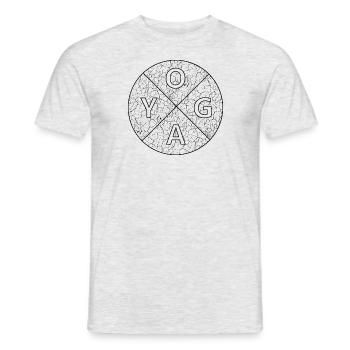 Yoga yoga - Männer T-Shirt - Grau meliert - Vorne - AI Model Male 178 dark (178cm)