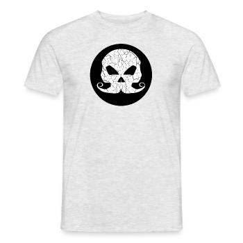 Skull Totenkopf Bones Vintage - Männer T-Shirt - Grau meliert - Vorne - AI Model Male 178 dark (178cm)