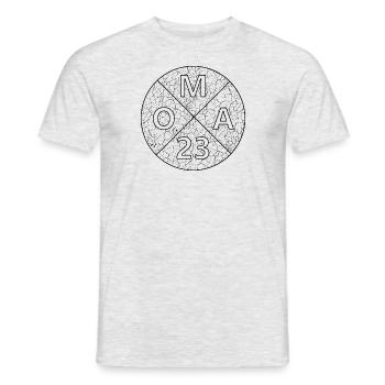 Oma 23m Grandmother 2023, Grandma23 - Männer T-Shirt - Grau meliert - Vorne - AI Model Male 178 dark (178cm)