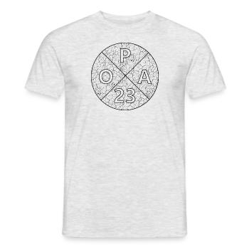Opa 23 Grandfather 2023 - Männer T-Shirt - Grau meliert - Vorne - AI Model Male 178 dark (178cm)