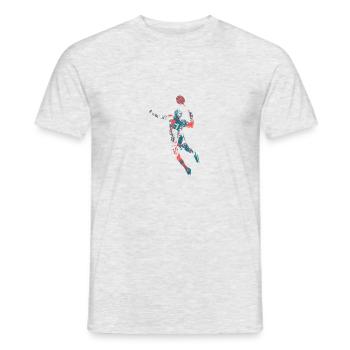 Badminton - Männer T-Shirt - Grau meliert - Vorne - AI Model Male 178 dark (178cm)