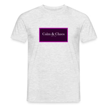 Calm & Chaos - Men's T-Shirt - heather grey - Front - AI Model Male 178 dark (178cm)