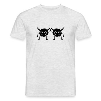 Cheeky Monster Team - Men's T-Shirt - heather grey - Front - AI Model Male 178 dark (178cm)
