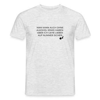 Lustige Sprüche - Männer T-Shirt - Grau meliert - Vorne - AI Model Male 178 dark (178cm)