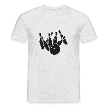 Bowling comique Bowling Pins cadeau d'amant de sports de balle - T-shirt homme - gris chiné - Devant - AI Model Male 178 dark (178cm)