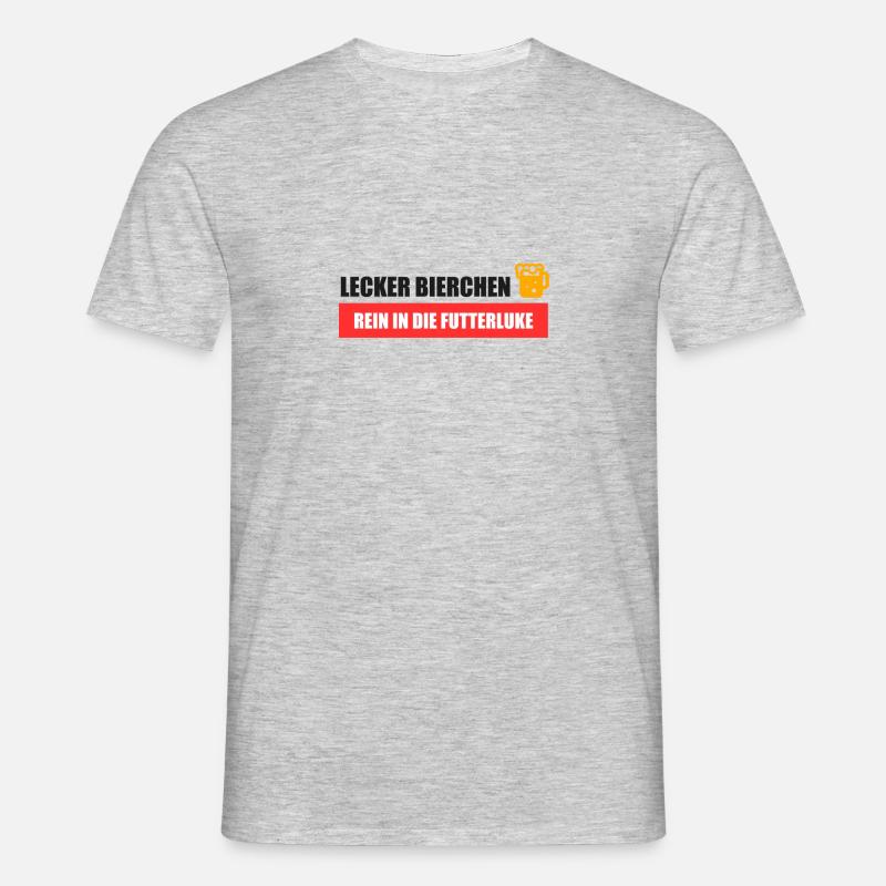 Lecker Bierchen Futterluke - Männer T-Shirt - Grau meliert