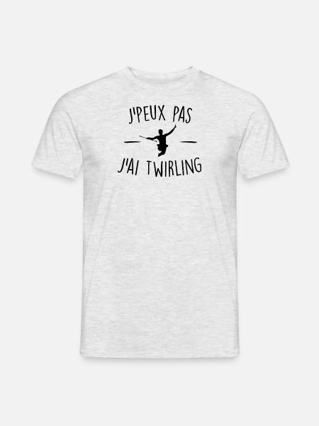 J'peux pas j'ai twirling - T-shirt homme - gris chiné