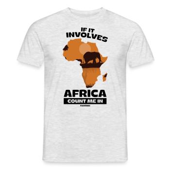 If It Involves Africa Count Me In - Männer T-Shirt - Grau meliert - Vorne - AI Model Male 178 dark (178cm)