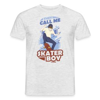 Skater Junge Bruder Sohn Geschenk - Männer T-Shirt - Grau meliert - Vorne - AI Model Male 178 dark (178cm)