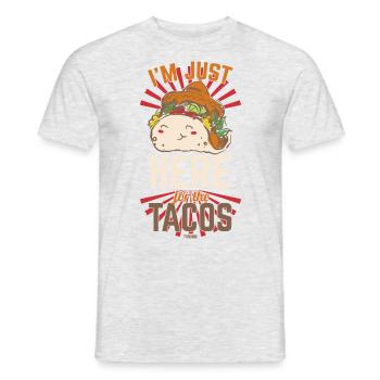 I'm Just Here For The Tacos - Men's T-Shirt - heather grey - Front - AI Model Male 178 dark (178cm)