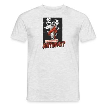 Christmas Jesus Y'all Ready For My Birthday - Men's T-Shirt - heather grey - Front - AI Model Male 178 dark (178cm)
