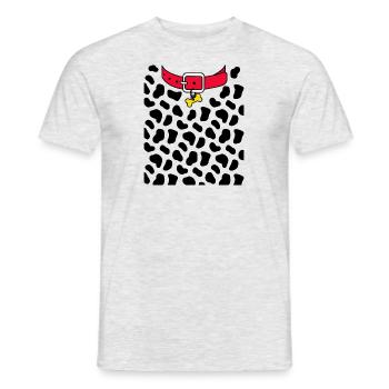 Dalmatian Dog Halloween Costume Humor - Men's T-Shirt - heather grey - Front - AI Model Male 178 dark (178cm)