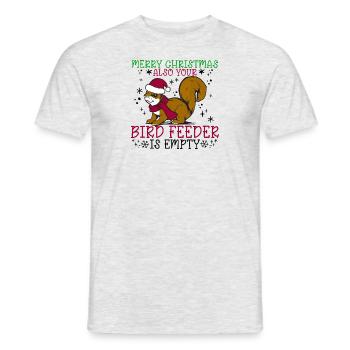 Merry Christmas Squirrel Humor Funny Witty - Men's T-Shirt - heather grey - Front - AI Model Male 178 dark (178cm)