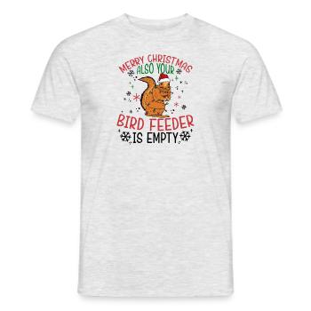 Merry Christmas Squirrel Humor Funny Witty - Men's T-Shirt - heather grey - Front - AI Model Male 178 dark (178cm)