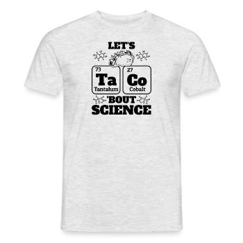 Chimiste Humour Drôle Blague Let’s Taco Bout Science - T-shirt homme - gris chiné - Devant - AI Model Male 178 dark (178cm)