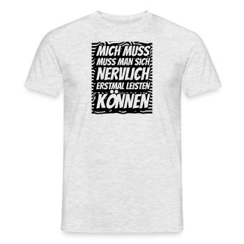 Lustiger Spruch Humor Geschenkidee Witzig Ironie - Männer T-Shirt - Grau meliert - Vorne - AI Model Male 178 dark (178cm)