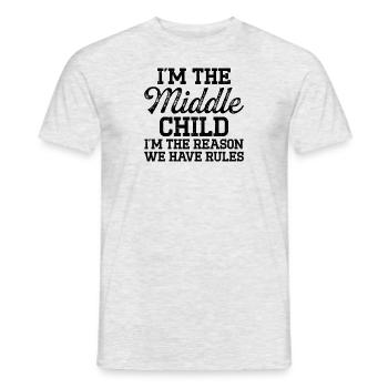Familie Kinder Geschwister Lustig Geschenkidee - Männer T-Shirt - Grau meliert - Vorne - AI Model Male 178 dark (178cm)