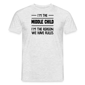 Familie Kinder Geschwister Lustig Geschenkidee - Männer T-Shirt - Grau meliert - Vorne - AI Model Male 178 dark (178cm)