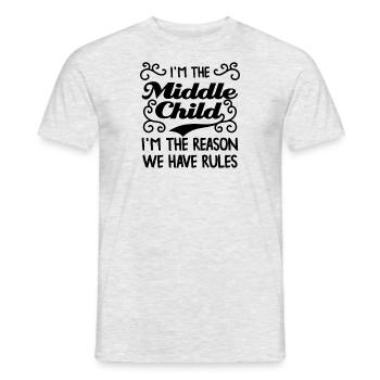 Familie Kinder Geschwister Lustig Geschenkidee - Männer T-Shirt - Grau meliert - Vorne - AI Model Male 178 dark (178cm)