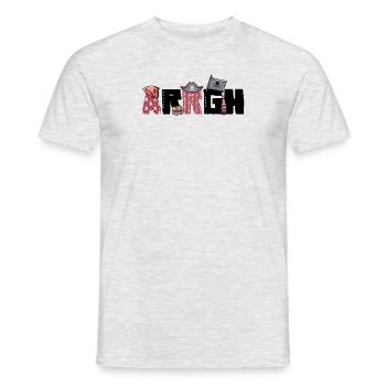 Halloween Piraten Spruch Outfit Kostüm Arrgh - Männer T-Shirt - Grau meliert - Vorne - AI Model Male 178 dark (178cm)