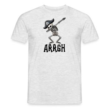 Halloween Piraten Spruch Outfit Kostüm Arrgh - Männer T-Shirt - Grau meliert - Vorne - AI Model Male 178 dark (178cm)
