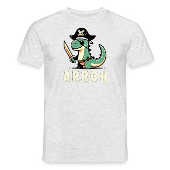 Halloween Pirate Dire Tenue Costume Arrgh - T-shirt homme - gris chiné - Devant - AI Model Male 178 dark (178cm)
