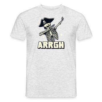 Halloween Pirate Saying Outfit Costume Arrgh - Men's T-Shirt - heather grey - Front - AI Model Male 178 dark (178cm)