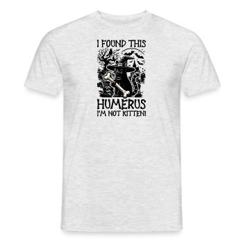 Halloween Cat Witch Humor Saying Funny - Men's T-Shirt - heather grey - Front - AI Model Male 178 dark (178cm)