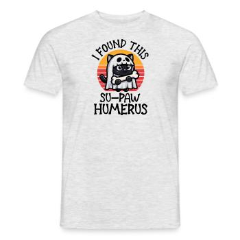 Halloween chat fantôme humour disant drôle - T-shirt homme - gris chiné - Devant - AI Model Male 178 dark (178cm)