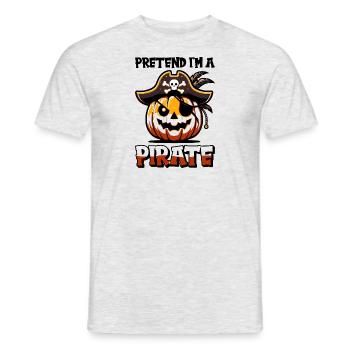 Halloween Pirate Dire Tenue Costume Drôle - T-shirt homme - gris chiné - Devant - AI Model Male 178 dark (178cm)