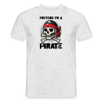 Halloween Pirate Dire Tenue Costume Drôle - T-shirt homme - gris chiné - Devant - AI Model Male 178 dark (178cm)
