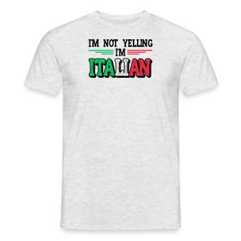 Italian Italian Italy Gift Idea Humor - Men's T-Shirt - heather grey - Front - AI Model Male 178 dark (178cm)
