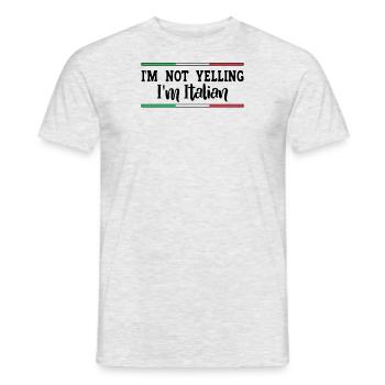 Italien Italie Idée cadeau Humour - T-shirt homme - gris chiné - Devant - AI Model Male 178 dark (178cm)