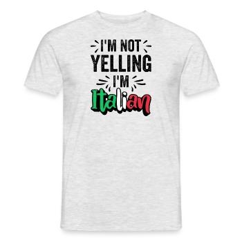 Italian Italy Funny Saying Gift Idea - Men's T-Shirt - heather grey - Front - AI Model Male 178 dark (178cm)