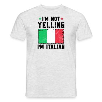 Italian Italian Italy Gift Idea Humor - Men's T-Shirt - heather grey - Front - AI Model Male 178 dark (178cm)