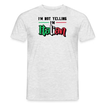 Italien Italie Idée cadeau Humour - T-shirt homme - gris chiné - Devant - AI Model Male 178 dark (178cm)