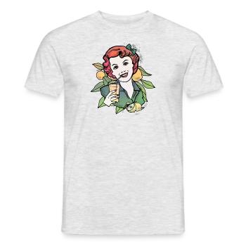 Donnez-moi Lemons_Retromotiv 3 - T-shirt homme - gris chiné - Devant - AI Model Male 178 dark (178cm)