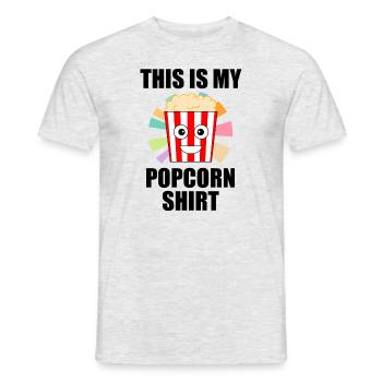 Popcorn Chef Ironic Saying Manger du maïs - T-shirt homme - gris chiné - Devant - AI Model Male 178 dark (178cm)
