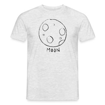 Mond Weltall Moon Space Geschenk - Männer T-Shirt - Grau meliert - Vorne - AI Model Male 178 dark (178cm)