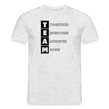Team – Together, Everyone, Achieves, More - Männer T-Shirt - Grau meliert - Vorne - AI Model Male 178 dark (178cm)