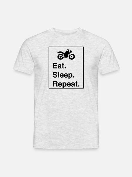 Cooles „Ride Sleep Repeat“ Design für sie und ihn - Mænd T-shirt - grå meleret