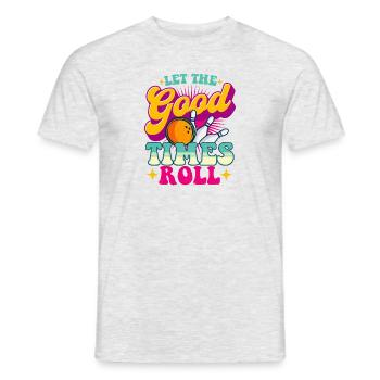 Let The Good Times Roll - Bowling Bowler drôle - T-shirt homme - gris chiné - Devant - AI Model Male 178 dark (178cm)