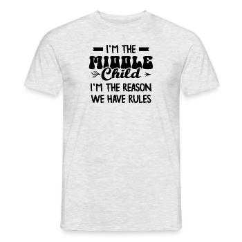 Familie Kinder Geschwister Lustig Geschenkidee - Männer T-Shirt - Grau meliert - Vorne - AI Model Male 178 dark (178cm)