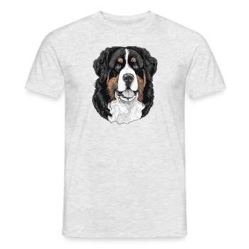 Bernese Mountain Dog - Men's T-Shirt - heather grey - Front - AI Model Male 178 dark (178cm)