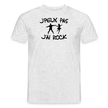 J'peux pas j'ai rock - T-shirt homme - gris chiné - Devant - AI Model Male 178 dark (178cm)